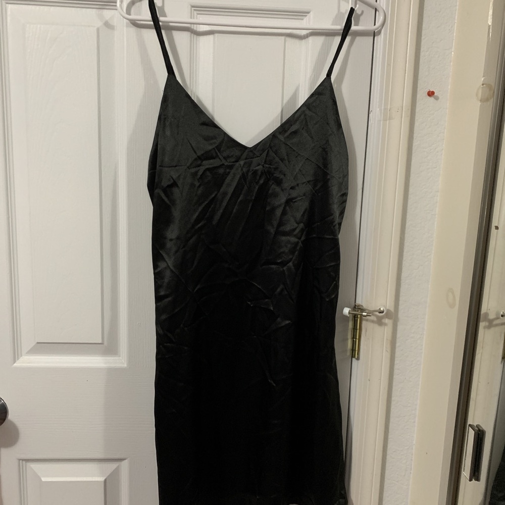 black silk zaful dress